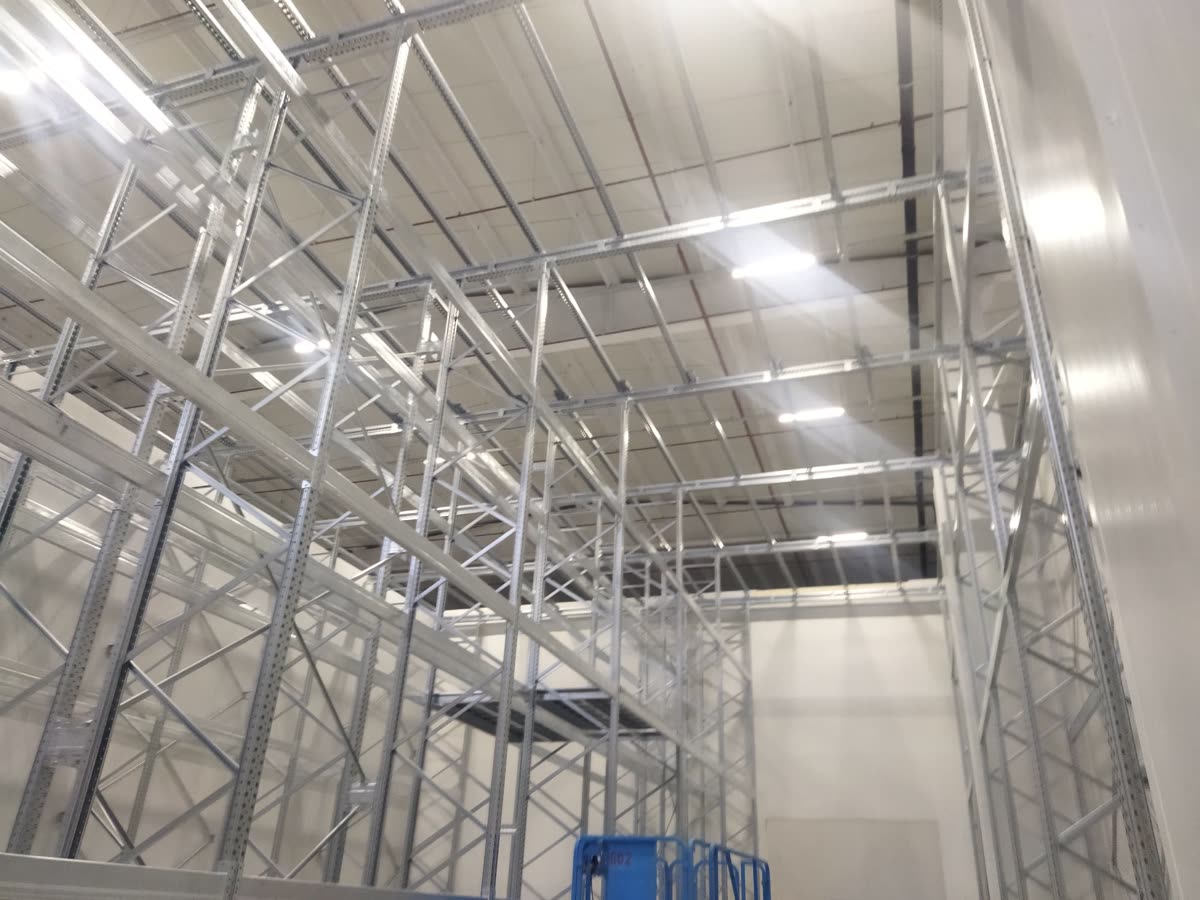 Rack structure in a panel-clad store