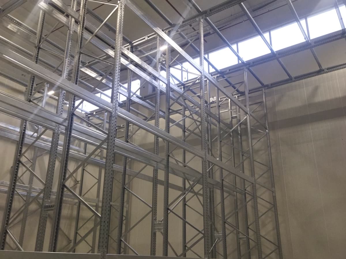 Racking in front of panel wall