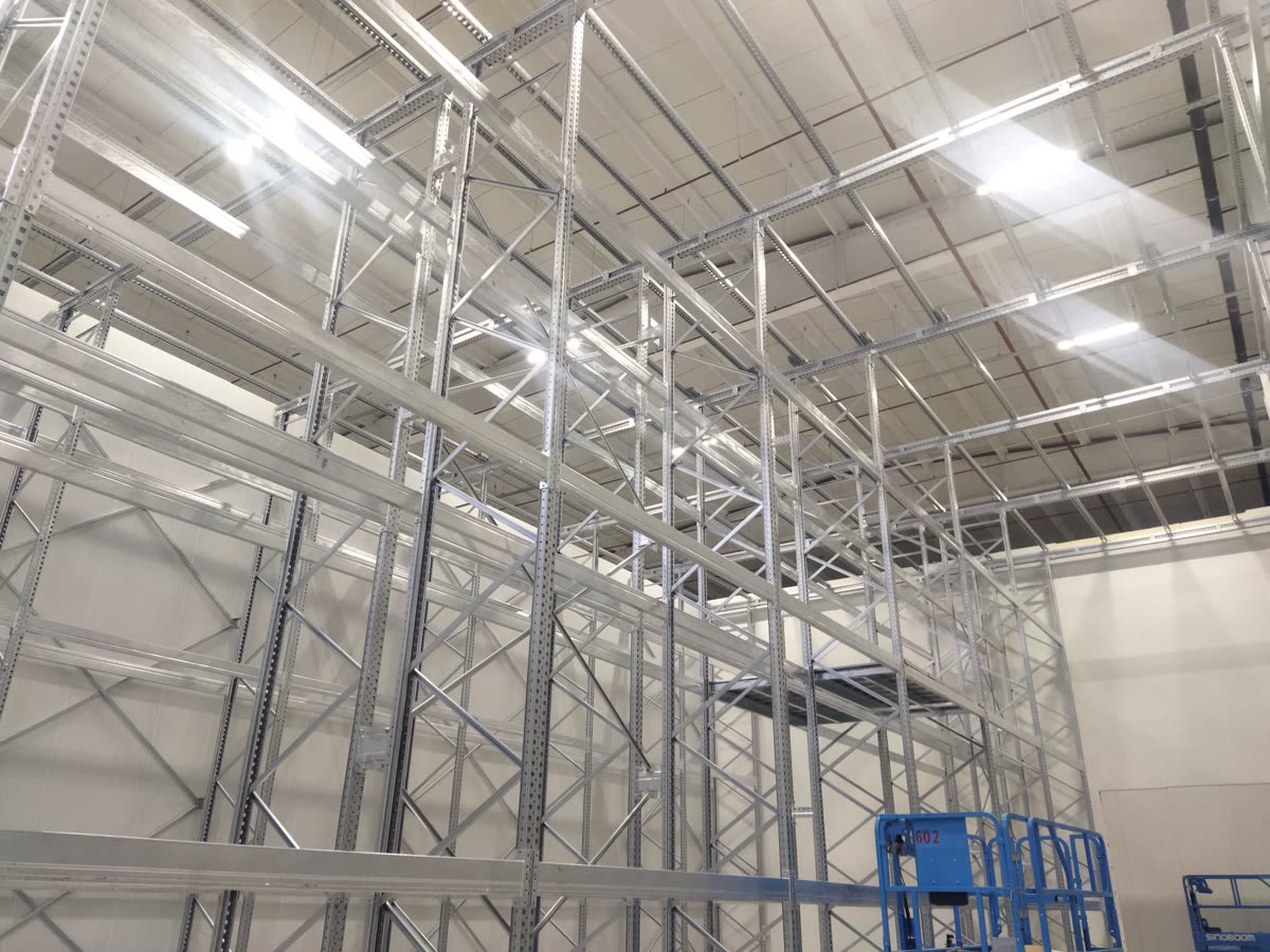 High galvanised rack structure