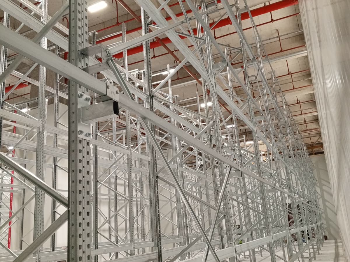 Galvanised rack structure